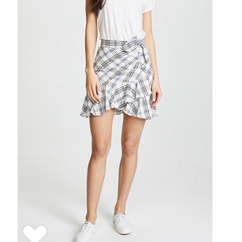 Veronica Beard Kaia Skirt Side Button Plaid Skirt Women's Size 2